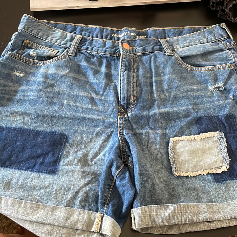 Slightly distressed denim